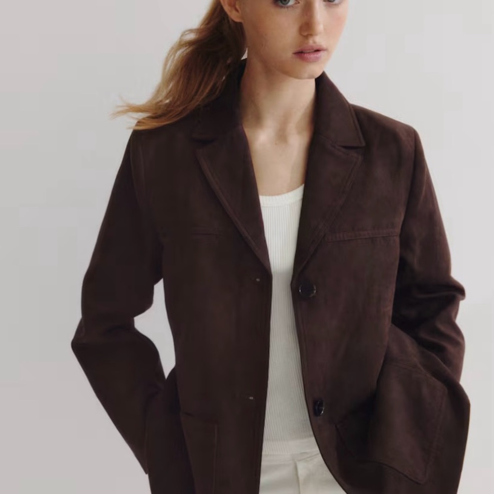 H&M Dark Brown Blazer & Skirt Set